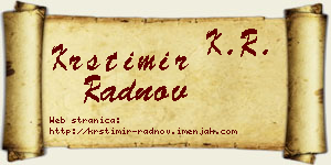 Krstimir Radnov vizit kartica